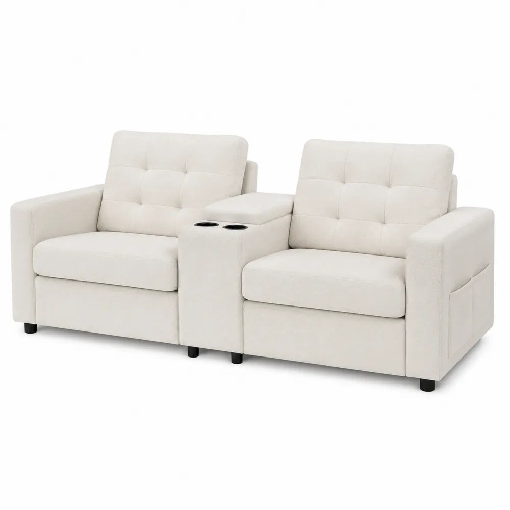 Sofa Dwuosobowa z Uchwytami na Napoje