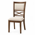 Drewniane krzesło jadalniane z tapicerowanym siedziskiem