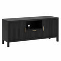 Czarna szafka RTV z płyty MDF 120x40x50 cm