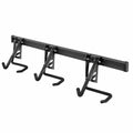 Wieszak metalowy czarny z 3 hakami