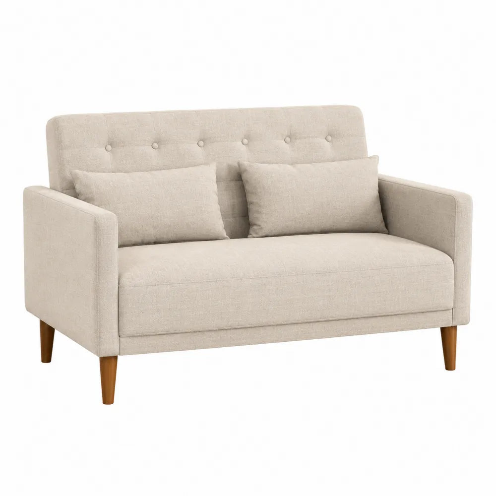 Sofa z tkaniny poliestrowej z poduszkami 150 cm