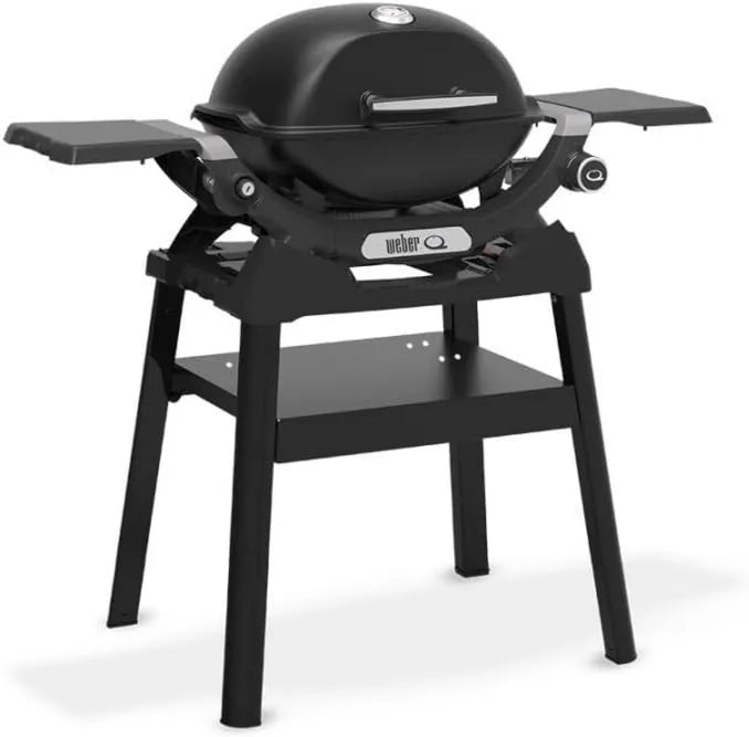 Q 1200N grill gazowy, 2,93 kW, funkcja grilla, WEBER grill gazowy czarny z podstawką