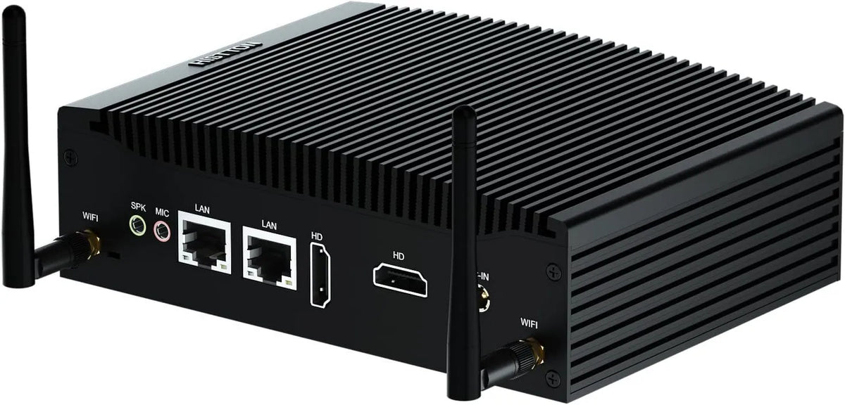 HISTTON, Wentylator, i5- 8265U DDR4, WiFi, Przemysłowy, LAN, USB, Mini Desktop PC Win 11 Pro, 8GB RAM 256GB SSD, 2 RS232, BT4, Podwójna HD, Podwójna LAN i5-8265U 256Go