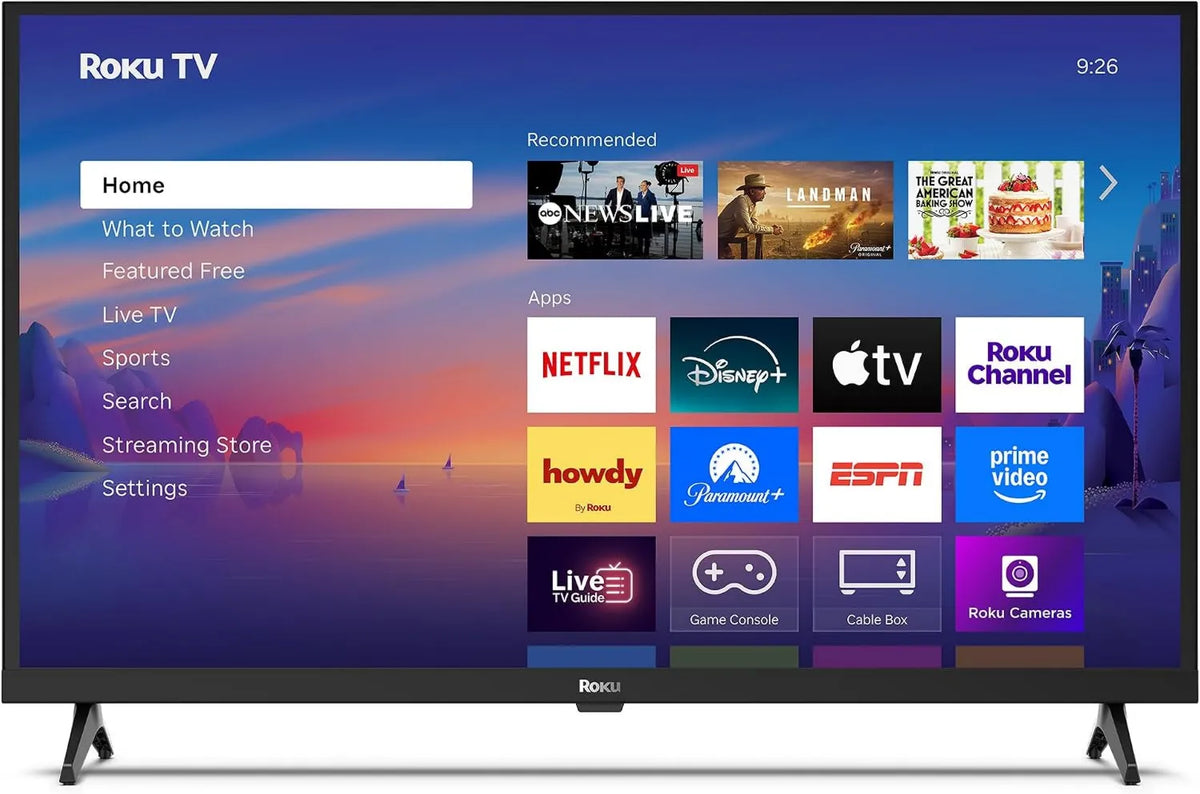 Roku telewizor, Smart TV 1080p, 32 cale, TV, WiFi, Full HD, Smart TV 2025, TV z pilotem głosu, sport