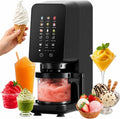 4Swiss, 4Szwajcarski IB026 Maszyna do kremu, kostkarka do lodu i sorbetu, dotyk, czarny, do Slush Mrożone jogurt włoski Gelato Sorbet Milksh
