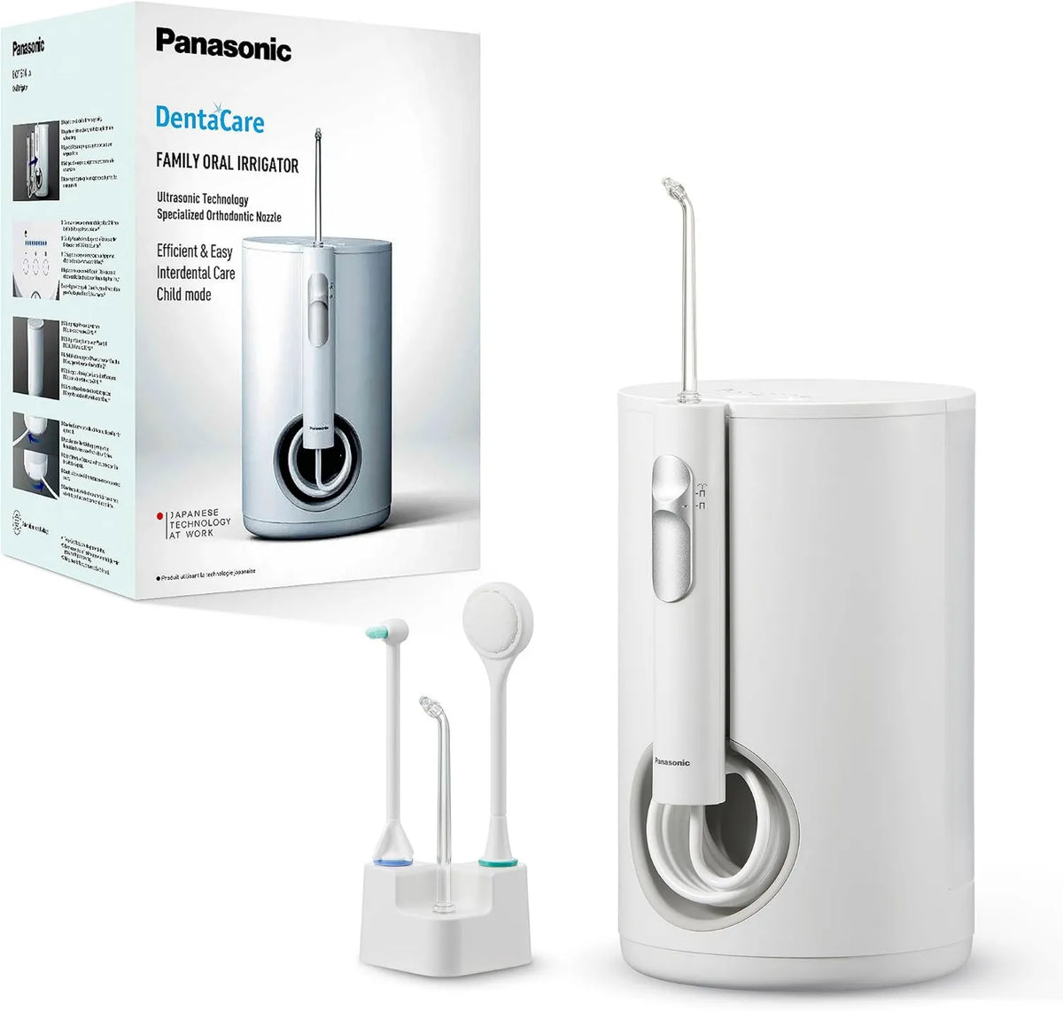Panasonic, EW1614AW503- PACK IPX7 Ortodontyczny, Ultrasoniczny Jet, dla trybu dziecięcego, EW1614AW503- PACK Bucco- Dentary Hydromotor Family, 10 Ustawienia EW1614AW503-PACK