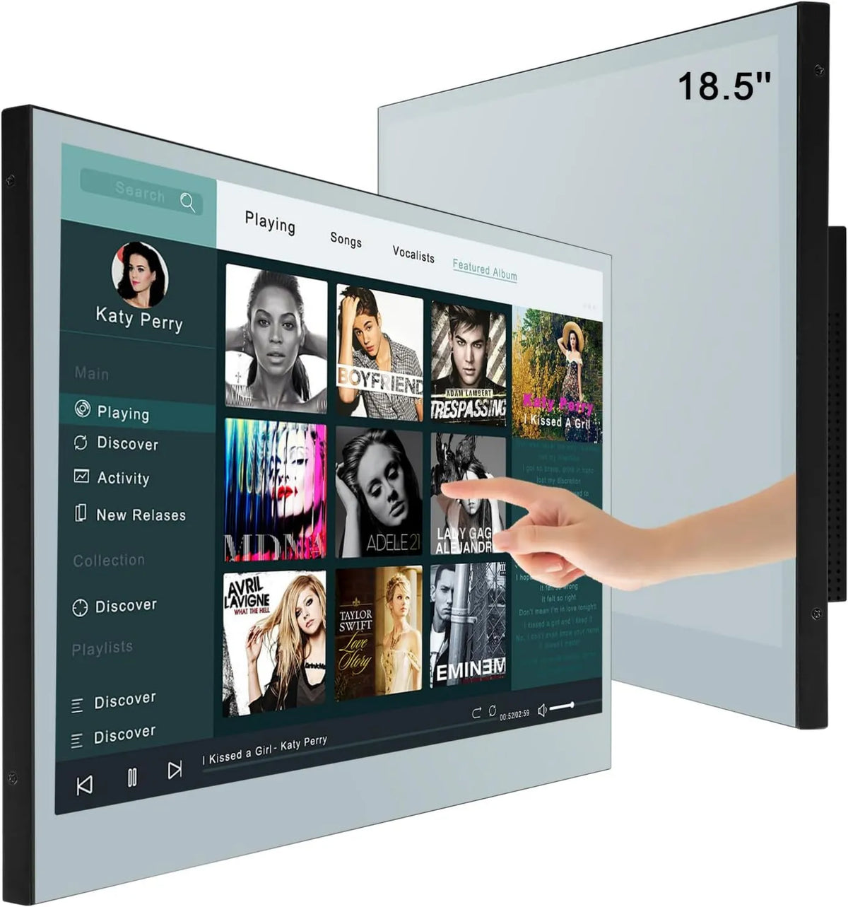 Soulaca telewizor, Smart TV 1080p M185- TS, 18, 5 cali, TV, WiFi, IP65, dotykowy, Bluetooth, Android OS, Android system 14, 2026, Model 2026, wodoodporny M185-TS