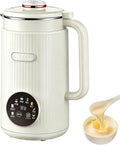 Generic spieniacz do mleka, 8- In-1 18H Maszyna do mleka, maszyny do mleka roślinnego i mleka orzechowego, 1.6 l, zegar, uchwyt na gorąco, stal nierdzewna, biały 8 w 1