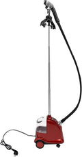 DSYOGX parownica do ubrań, czarny i czerwony, 2 200 W, Pionowy defraudator parowy, z wyjmowanym zbiornikiem wody 0, 79 gl, regulowana wysokość od 10 do 12 m, żelazko parowe