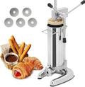 Maszyna do Churros 2L/3L, Ręczna Churrera Pionowa ze Stali Nierdzewnej, 5 Wymiennych Końcówek, Szybkie Wyciskanie Równych Churros