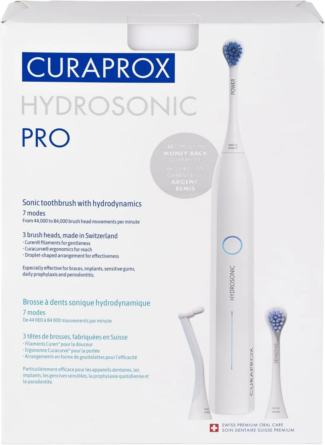 Curaprox, Zaprojektowany w Szwajcarii, Biały, Hydrosonic Pro