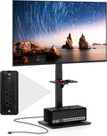 COSTWAY, Szafka TV, 70 cali, 600 x 400 mm, czarny, Regulowany stół AV, VESA Max, Stojak TV na piechotę z gniazdem, Kąt Przyspieszany, Regulowana wysokość