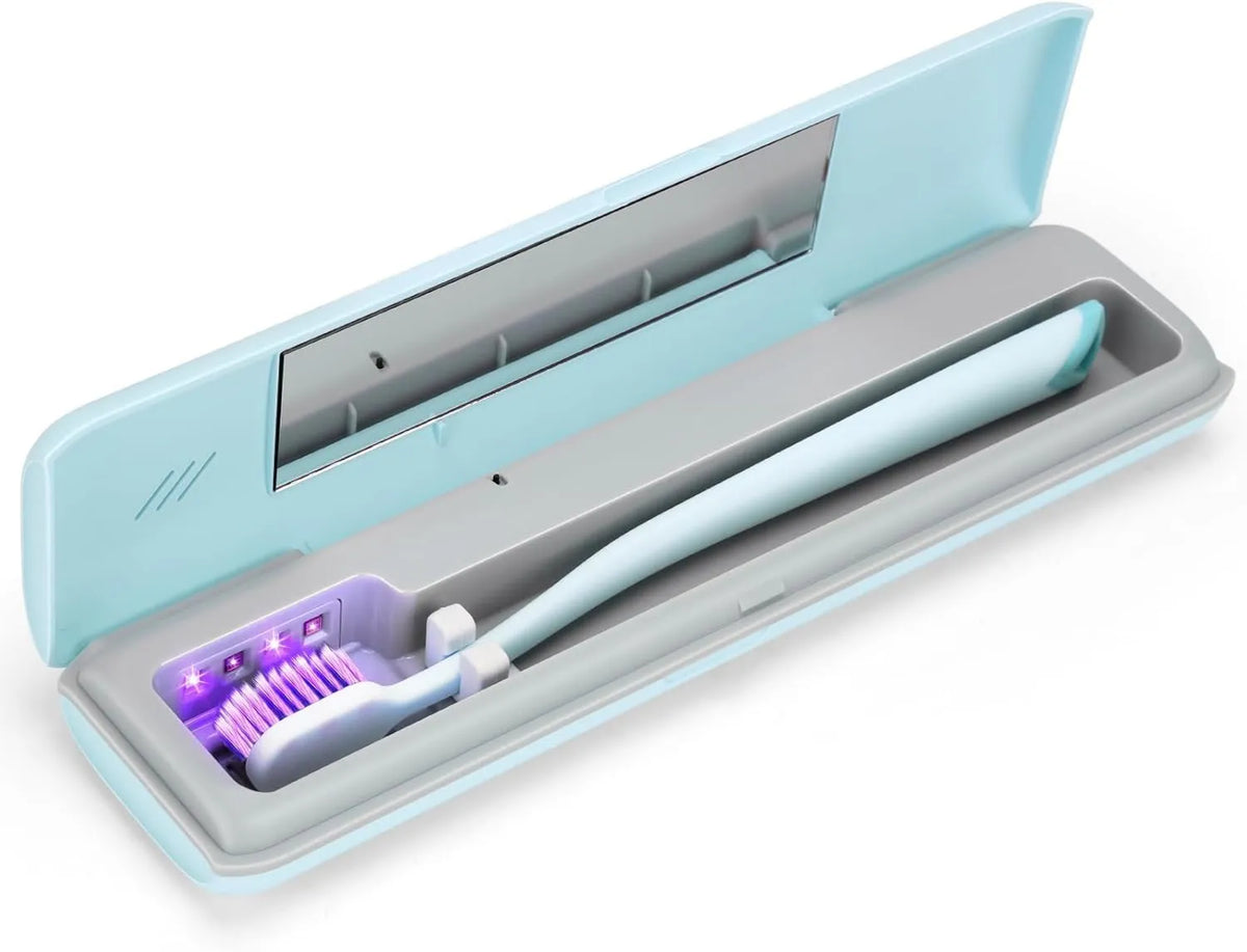 YourMate, Sterylizator, szczotka, elektryczne urządzenie sterylizacji, do Houshold i Traving moc przez AAA lub USB- C niebieski akumulator