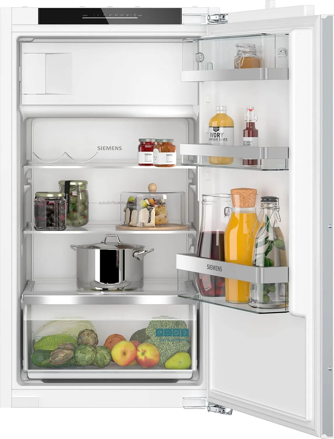 Siemens KI32LADD1 lodówka z zamrażarką, 132 l, 56 cm, 102,5 x 56 cm, iQ500 lodówka do zabudowy z zamrażarką, wyprodukowana w Niemczech