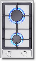 YYEUGCT-S02 płyta gazowa, 2400 W, 1800 W, 240 V, stal nierdzewna, praca automatyczna, SNDOAS Kuchenka gazowa, gaz ziemny i propan