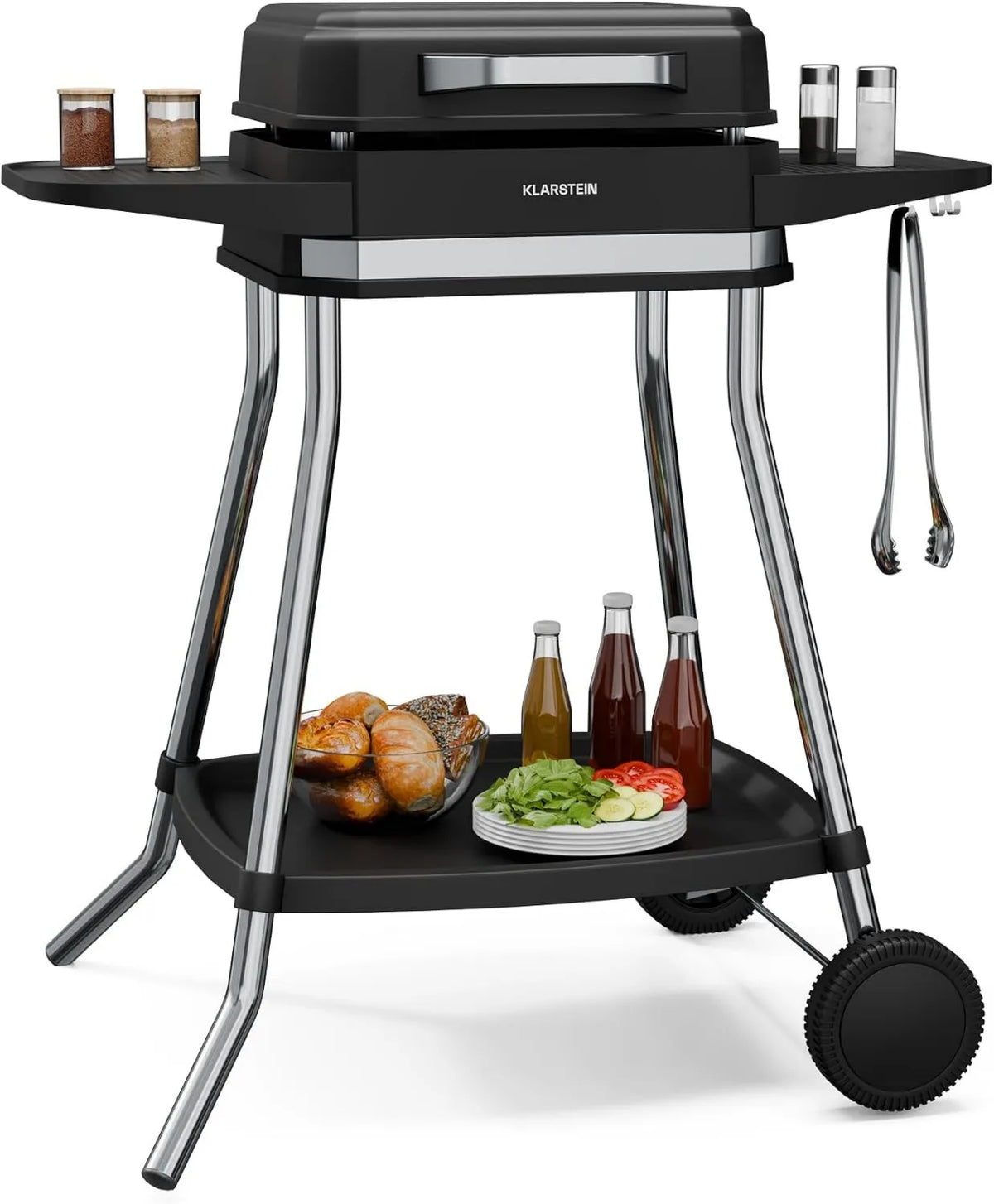 Klarstein grill elektryczny, 3050 W, 12,3 kg, funkcja grilla, powłoka nieprzywierająca, do użytku wewnątrz i na zewnątrz, koncepcja EasyGrill