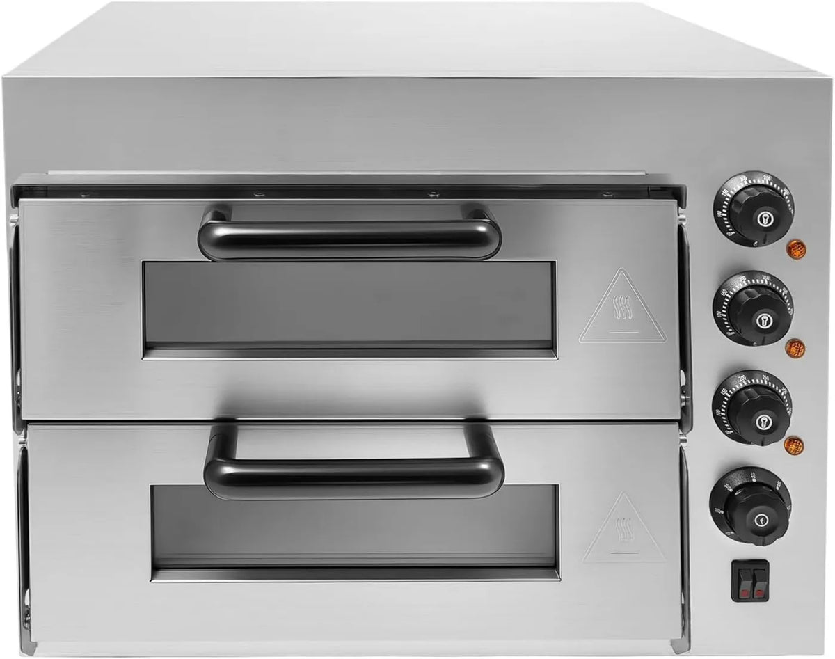 HOMEONENIC piec do pizzy, Elektryczny, 57 x 47, 5 x 44 cm, 3000 W, 50 do 350°C, kompaktowy, profesjonalny