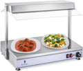 Royal Catering, Taca z płytą boczną RCHP- 70, 1100 W, 0 do 110°C, catering, 2 strefy temperaturowe, stal nierdzewna, 2 lampy halogenowe RCHP-70