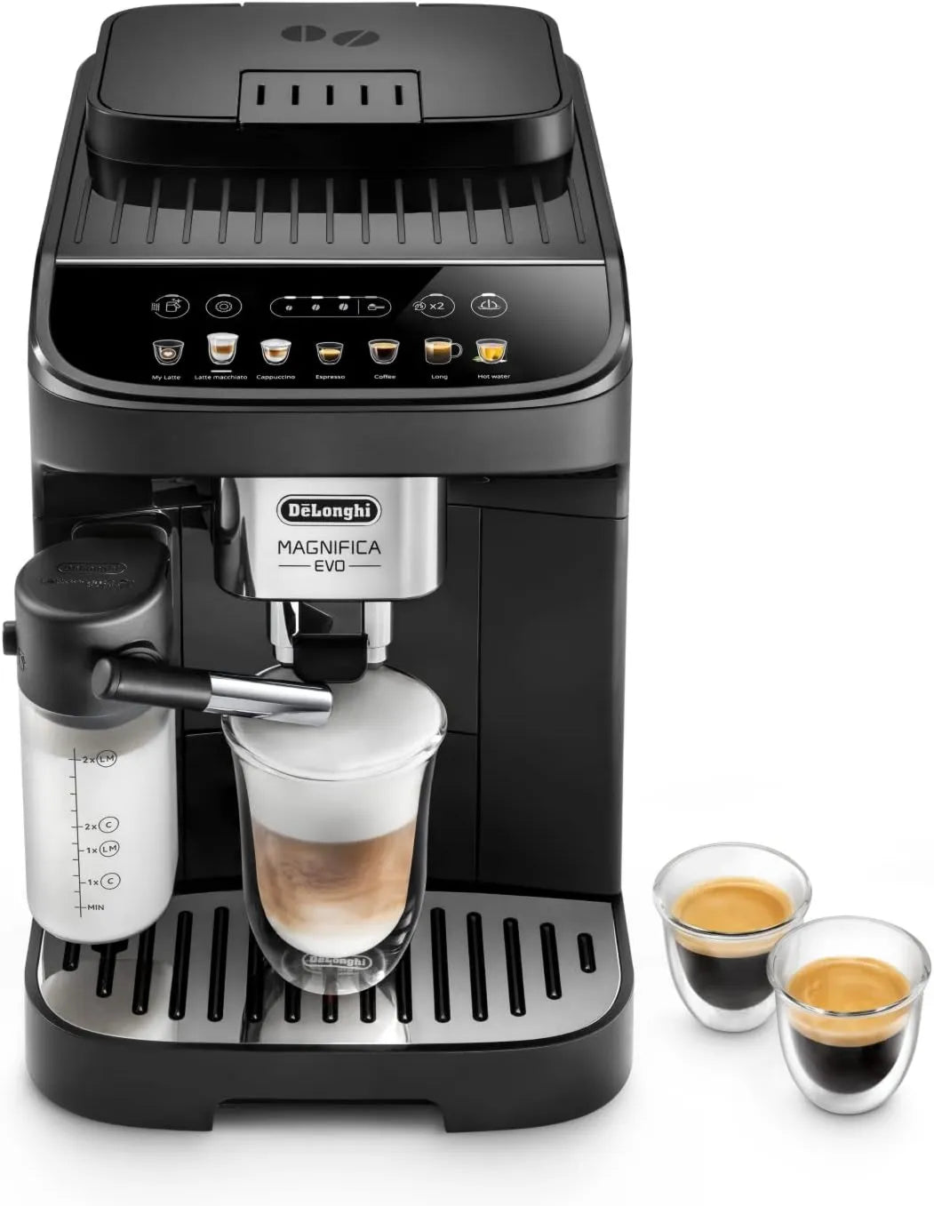 De'Longhi automatyczny ekspres do kawy, De 'Longhi ECAM292.52.GB Automatyczna ekspres do kawy, dotyk, szary, pojedyncze napoje dotykowe, expresso i cappuccino, pianka LatteCrema