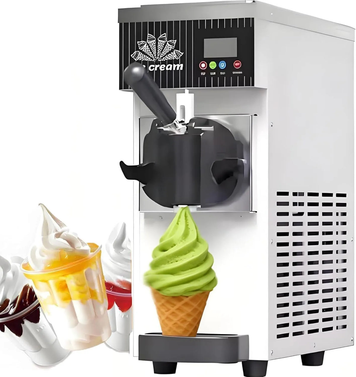 WEIZIIA, kostkarka do lodu, lodu i sorbetu, 450 W, 5 l / h, LCD, profesjonalny