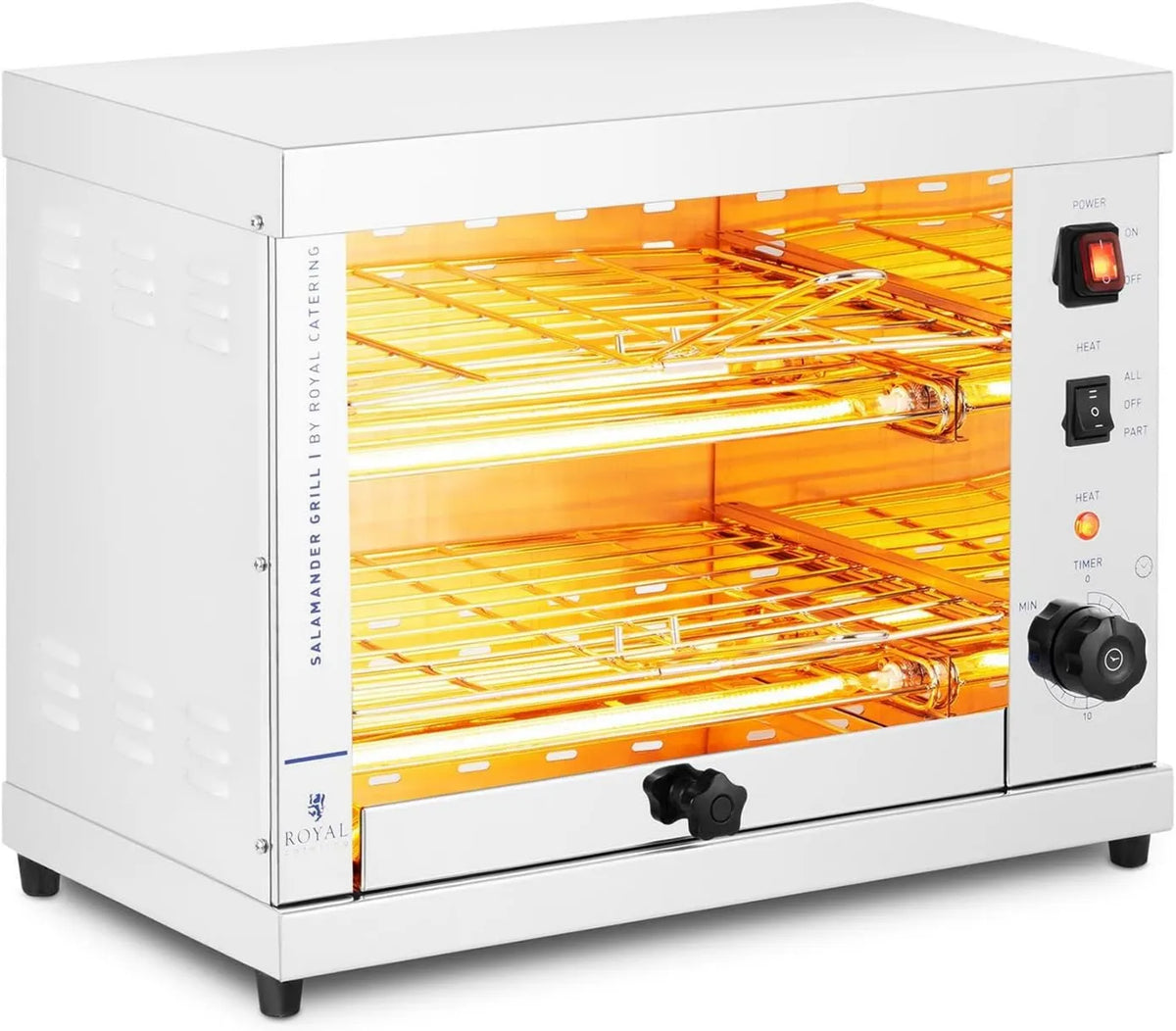 Royal Catering mini piekarnik, Piec elektryczny, 200 W, Royal RC- SGI01, grill, profesjonalny, catering, stal nierdzewna, 0- 15 min, RC- SGI01 Kuchnia Salamander RC-SGI01