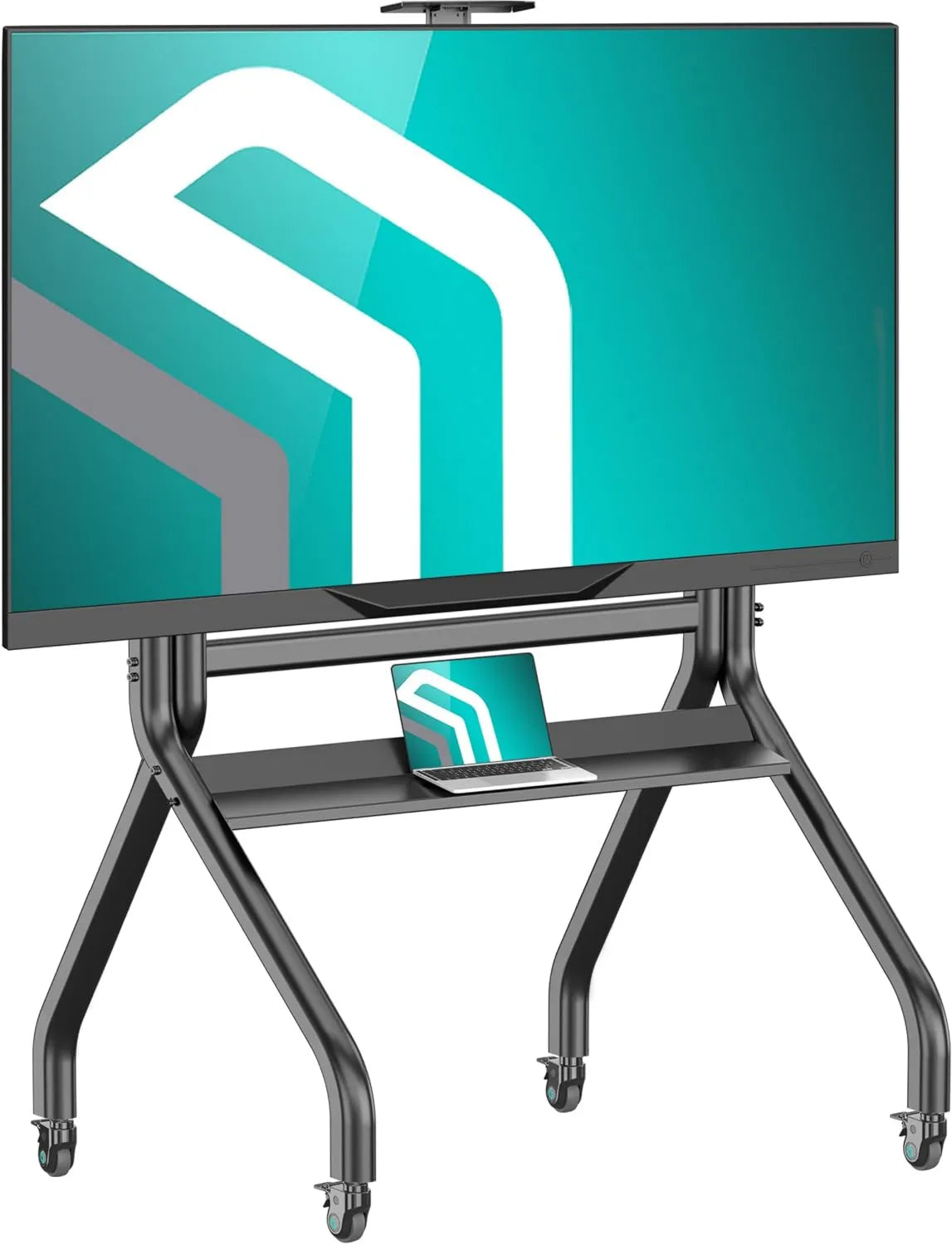 ONKRON, Szafka TV TS2080- B, 60 cali, koła jezdne, czarne, Max VESA 1000x600, wysokość regulowana do 1580 mm, 120 kg, Nocleg z TV mobilną TS2080-B
