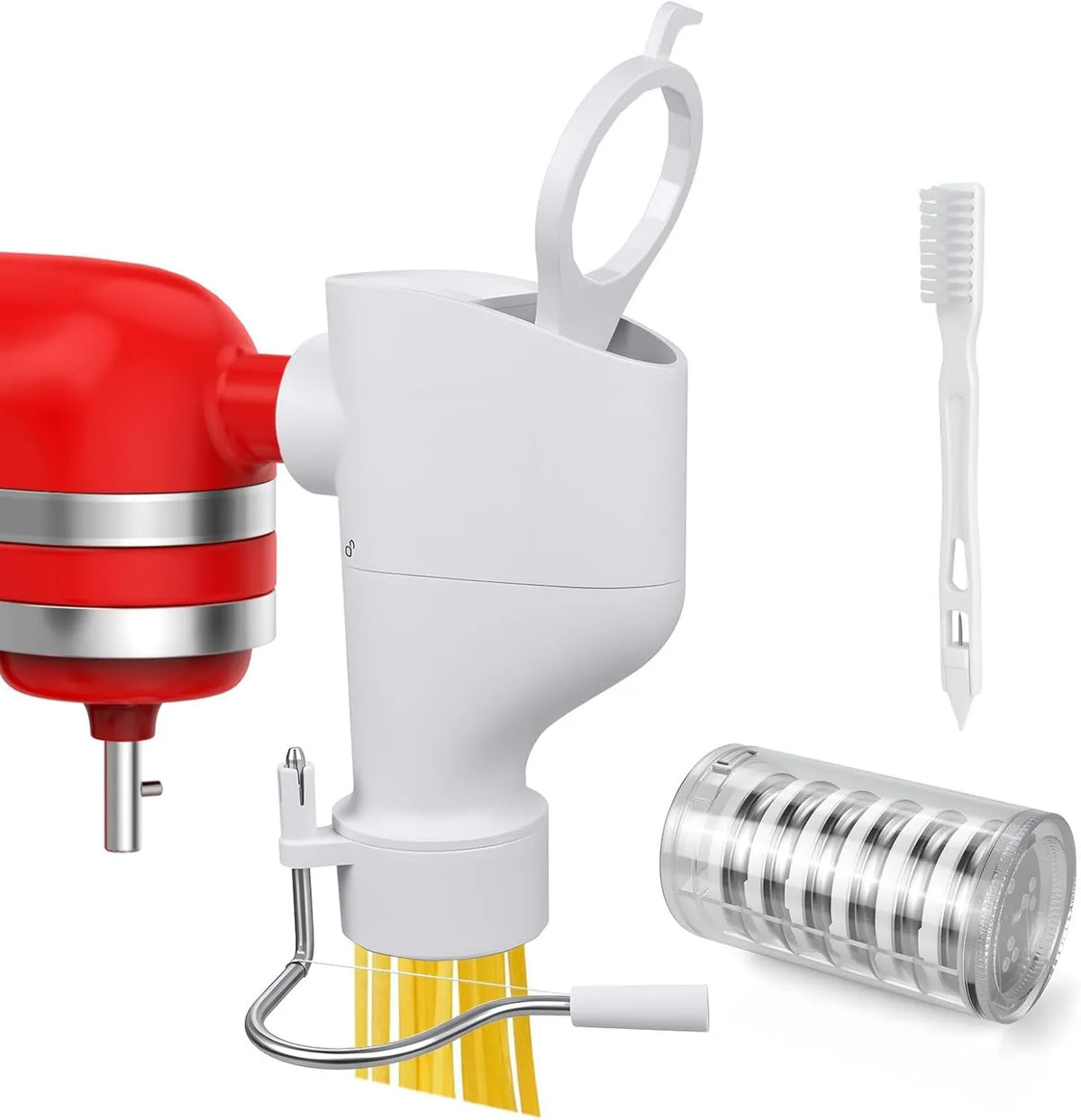MMOBIEL, KitchenAid 7- in-1 Maszyna do pasty, Maszyna do makaronu, Prasa do pasty do robotów 7-en-1