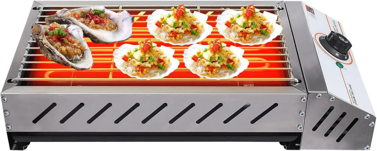 SuhoFutus, Grill, przenośny, grill z gazowym wyciskiem, 50 do 300°C, 2, 5 kW, plener, kemping, 2 strefy temperaturowe, na balkon