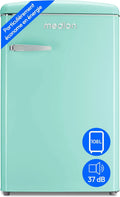 MEDION minilodówka, Zamrażarka, 95 l, zielone, oświetlenie wewnętrzne LED, MD 37790, 108 l przydatne, lodówka 95 l, ciągłe sterowanie temperaturą, konstrukcja retro