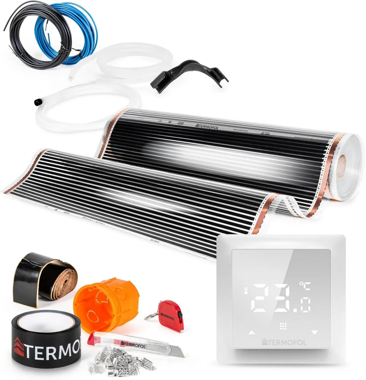 Termofol, Inteligentny termostat 140 W / m2, 140 W, 230 V, Moc grzewcza dodatkowa, Ogrzewanie dywanem z H6 Termostat 230 V, Powierzchnia 3 m² 140 W/m2