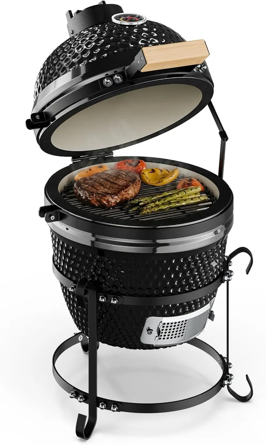 KLARSTEIN, termometr, Grill, Czarny, Grill Kamado