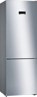 Bosch lodówka do zabudowy, KGN49XLEA Lodówka kombinowana, 438 l, 203 x 70 cm, Mróz nr, Oświetlenie LED, stal nierdzewna, Lodówka z zamrażarką, VitaFresh, Seria 4