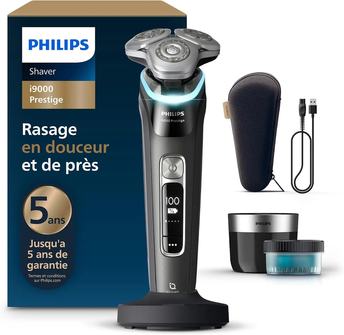 PHILIPS, i9000 XP9207 / 30 Golarka, płyta IPS, Ciepła elektryczna sucha i mokra XP9207/30