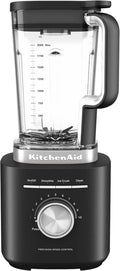 KitchenAid blender kielichowy, Mikser kuchenny, 2 l, stal nierdzewna, czarny, Asymetryczne ostrza ze stali nierdzewnej, Bezwładniający BPA- 2 l Pichet, 10 prędkości