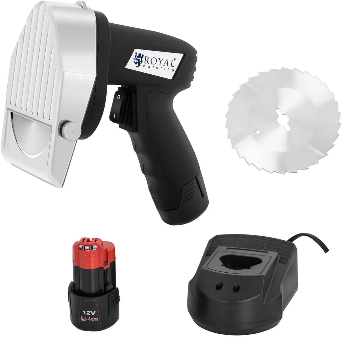 Royal Catering, RCKK- 80WL nóż, elektryczny nóż do kebabu, 80 W, 8 mm, 60 kg, profesjonalne, catering, bezprzewodowy RCKK-80WL