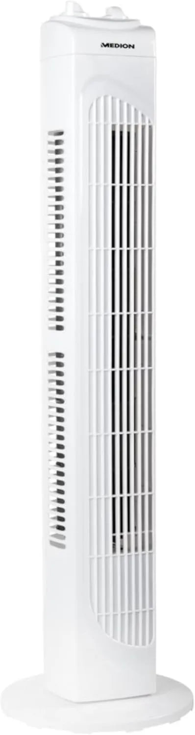MEDION, Wentylator, MD18164, 3 prędkości, oscylacja, cichy, biały, 45 Wat mocy, 3 cichych prędkości