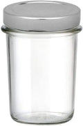 PEGANE, 99 x 71 mm, Zestaw 24 szklanych słoików przezroczystych, IRIOS -, pojemność 212 ML, srebrne kapsułki sterylne 66 mm w zestawie