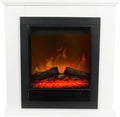 Classic Fire kominek elektryczny, Gotowanie naczynia, 1800 W, zegar, biały, Kominek Efekt elektryczny Lugano 1800 W