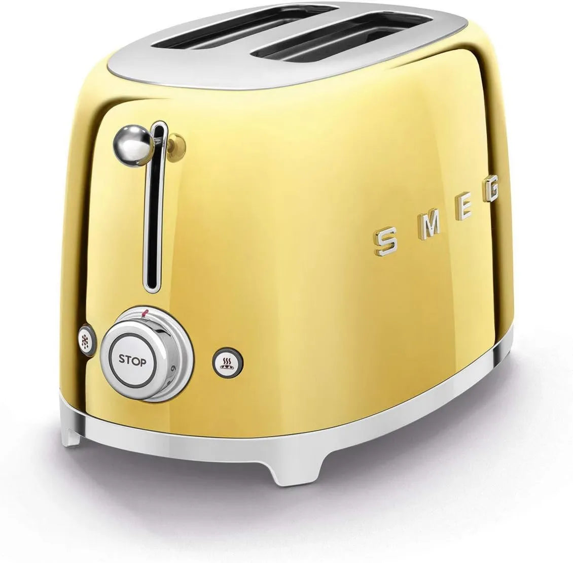 Smeg TSF01GOUK toster, 950 W, Toster z 2 plasterkami, bardzo szerokie gniazda, 3 wstępnie ustawione opcje