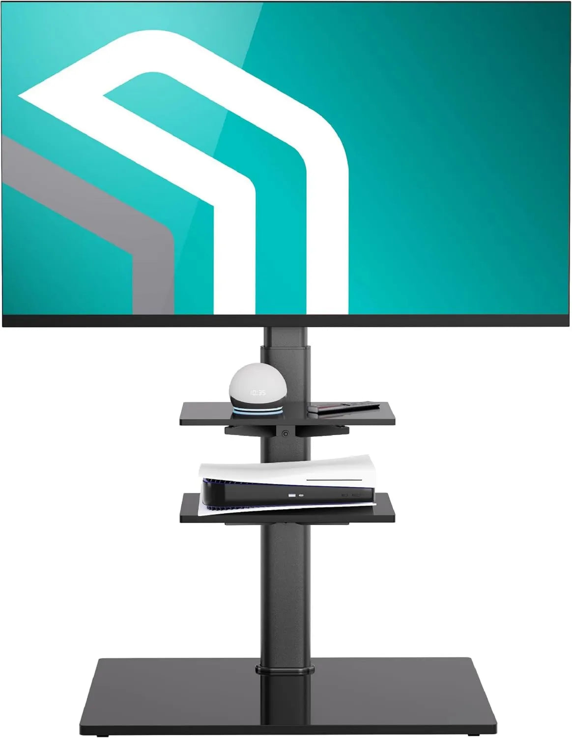 ONKRON, Szafka TV TS5550- B, 65 cali, dekoracja pokoju dziennego, czarny, Max VESA 600x400, 50 ° obrotowe, 30 kg, Uchwyt na telewizor stojący, regulowana wysokość, sypialnia i TS5550-B