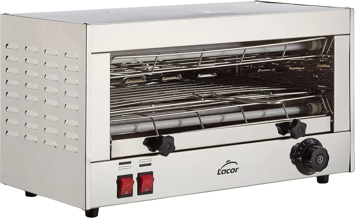 LACOR, Zmywarka, grill, profesjonalny, szary, elektryczny toster poziomy, grill pojedynczy, 69172