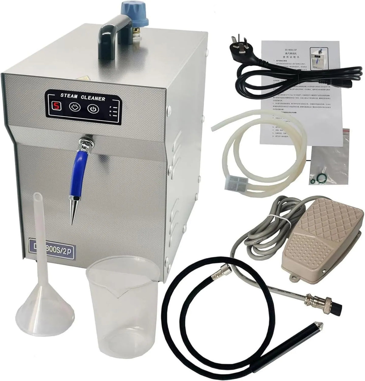 HENGCMM myjka parowa, Czyszczarka, 1300 W, 5 kg, para, profesjonalna stal nierdzewna, do biżuterii 1300 W