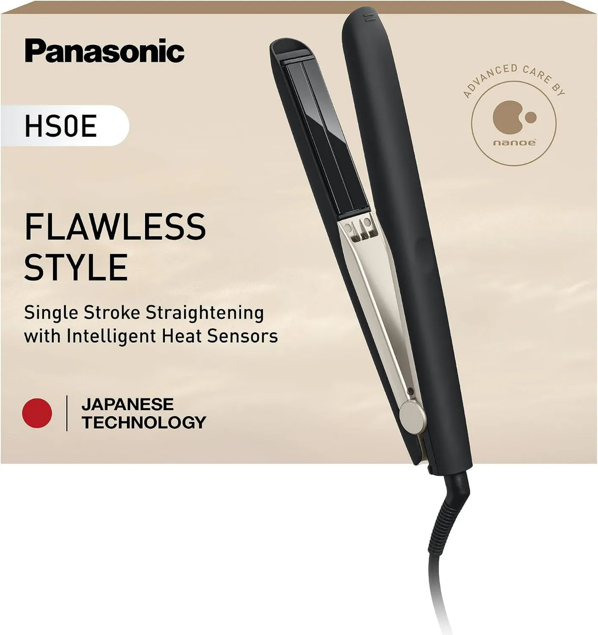 Panasonic prostownica do włosów, EH- HS0E- K825, prostowanie żelaza, efekt 3D, profesjonalne, 2 strefy temperatury, czarne, 3D ceramiczne płyty pływające EH-HS0E-K825