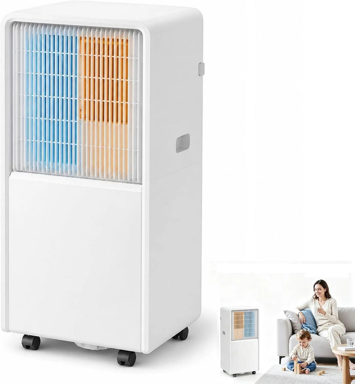Generic klimatyzator przenośny, 4 -in-1 24- godzinna Klimatyzator, przenośny, zegar, agregat sprężarkowy AC, 4 tryby, zdalne sterowanie, w tym akcesoria do ewakuacji, niski poziom hałasu w pomieszczeniu 4-en-1