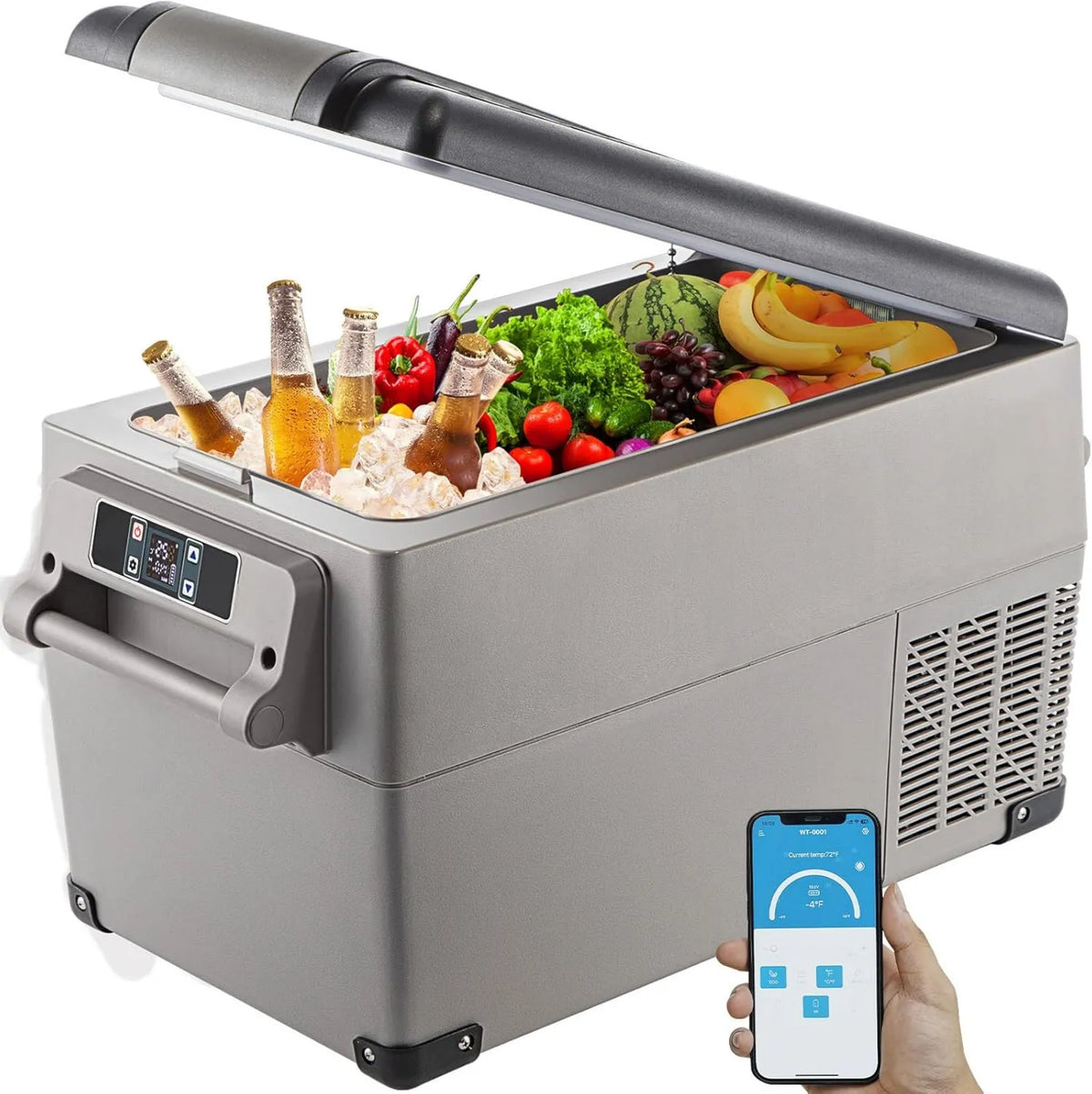 Lodówka, 330 ml, VEVOR Przenośna lodówka samochodowa 35 l, przenośna lodówka podróżna do samochodu, mini lodówka