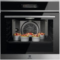 Electrolux, piekarnik elektryczny EOA9S31CX, 72 l, klasa energetyczna A, dotyk, para, ekran LCD, stal nierdzewna, seria 900, drzwi ze szkła 4-szklanego