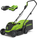 Greenworks GD24LM33K2 kosiarka, 140 m², silnik bezszczotkowy, zasilanie akumulatorowe, Szerokość Koszenia 33cm