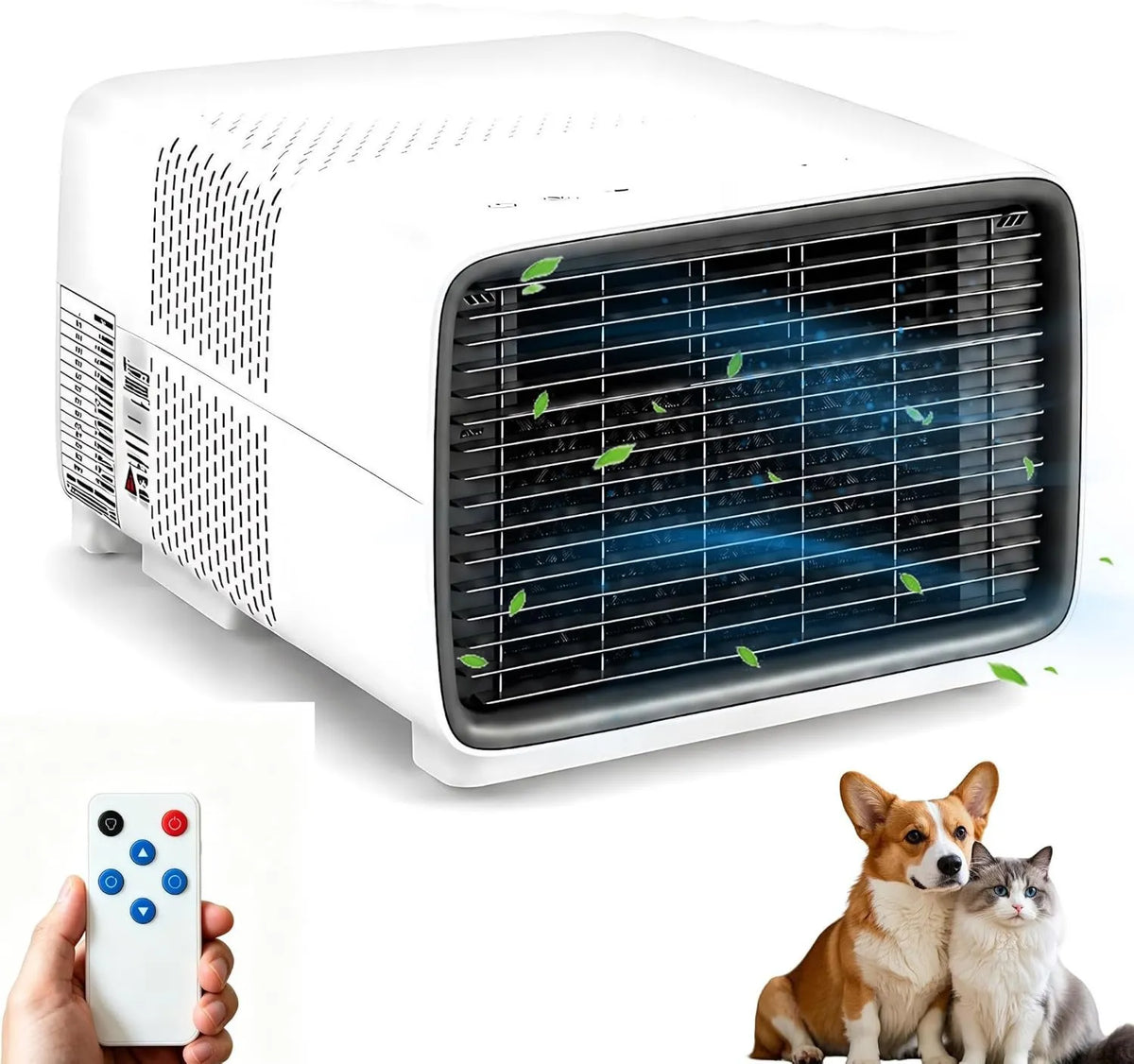 QITUJOUR klimatyzator przenośny, 280 W, ciche, kemping, 3 w 1 Wentylator chłodniczy, Energicznie wydajny 280 W, na kempingu, Van