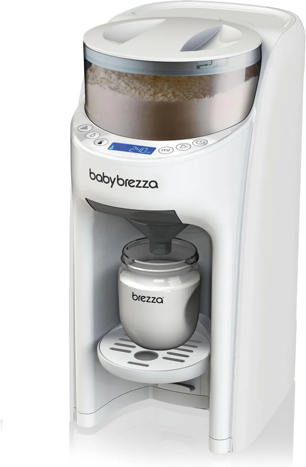 Baby Brezza, Formuła Pro Zaawansowane białe wszystko biały, dawka i wymieszać ciepłą wodę i mleko w proszku przez proste naciśnięcie przycisku, do przygotowania