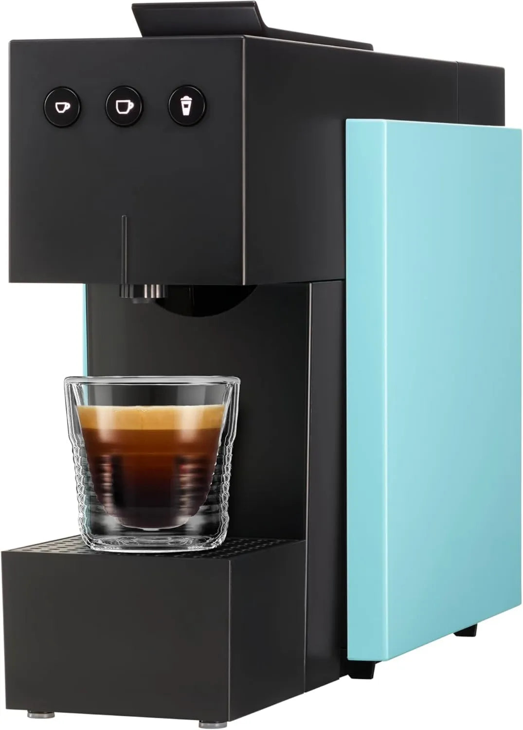 K-FEE, Elektryczny grzejnik, 0.8 l, duży zbiornik, niebieski, 19 bar, K- fee SQUARE ekspres do kawy, zbiornik wody 0, 8 l